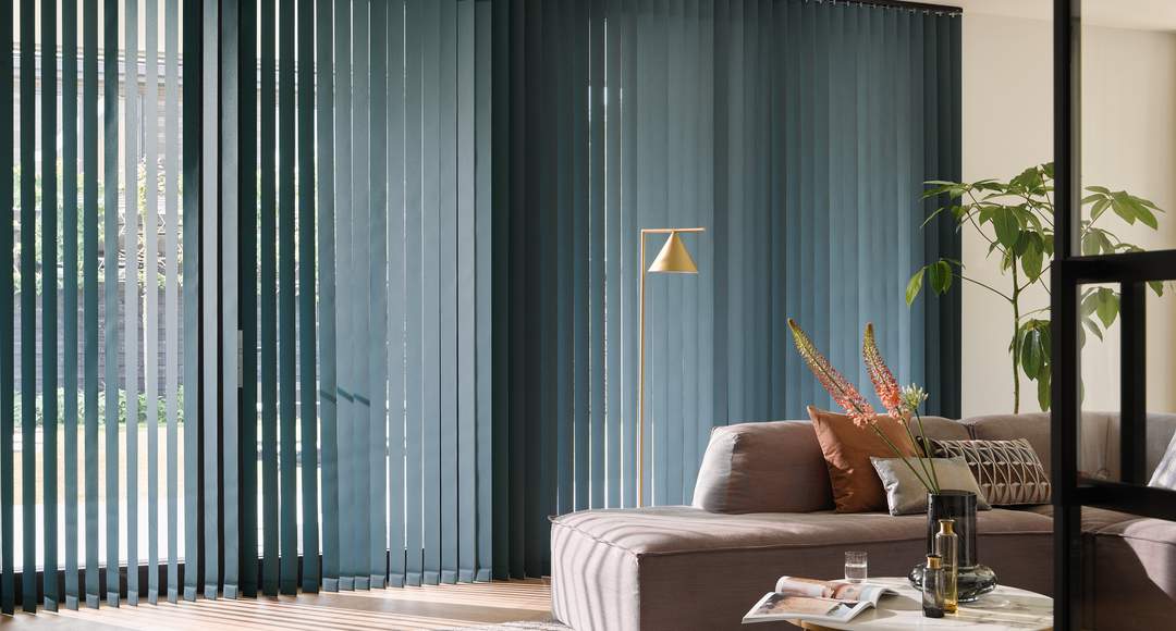 vertical blinds living room