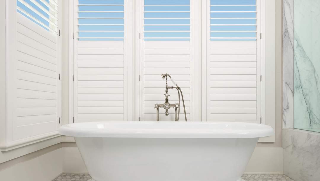 White Faux Shutters - Bathroom