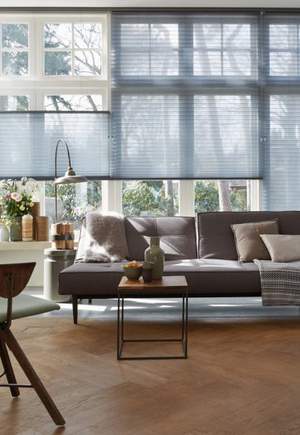 Luxaflex® blinds living room blue