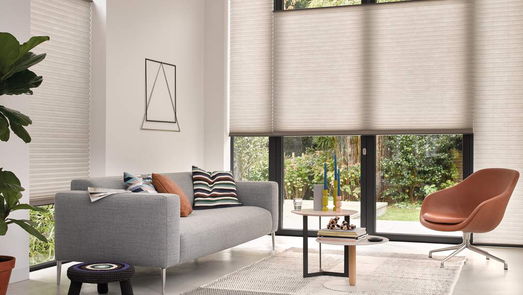 duette shades living room