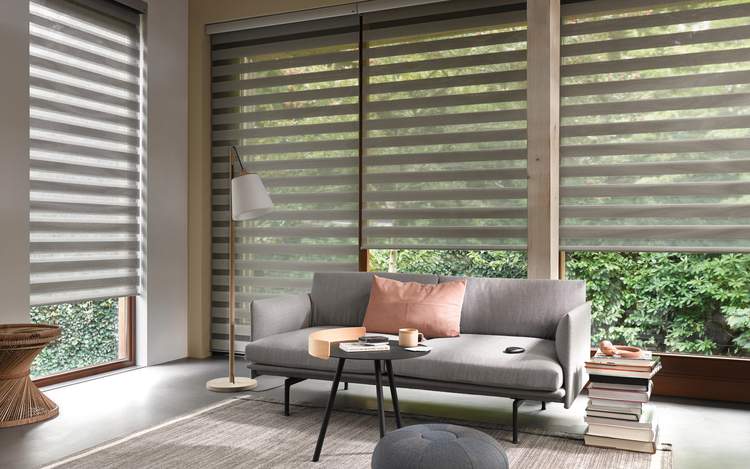 Grey Blinds - Twist® Roller Blinds - Smart Home Control