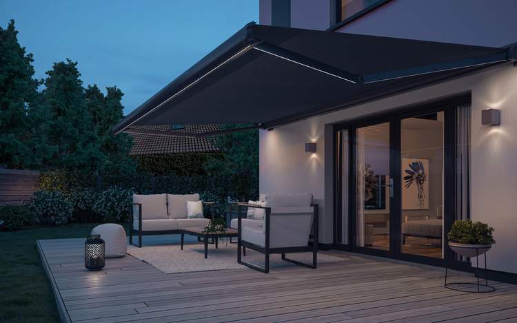 Electric Awnings with Heating & Lighting
