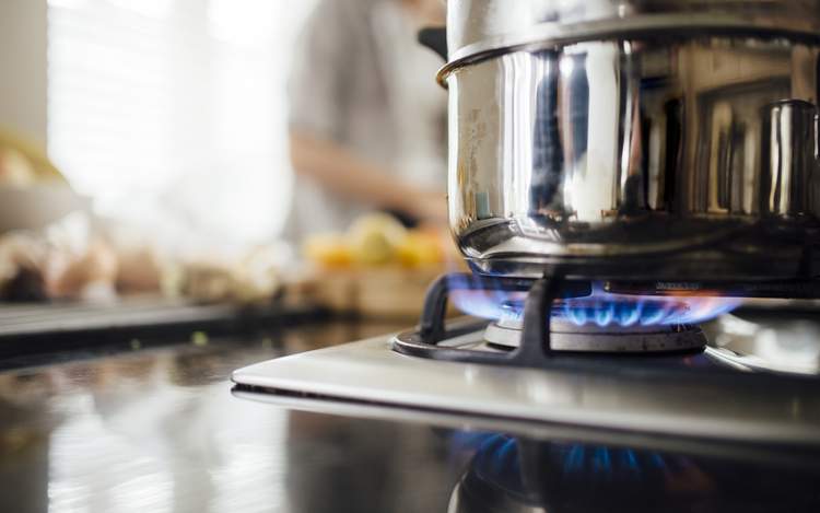 Pan on a hob