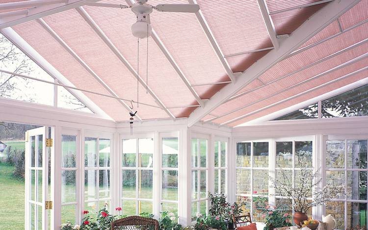 Luxaflex® pink conservatory blinds